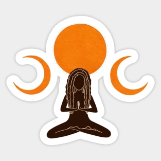 Triple Moon Goddess Sticker